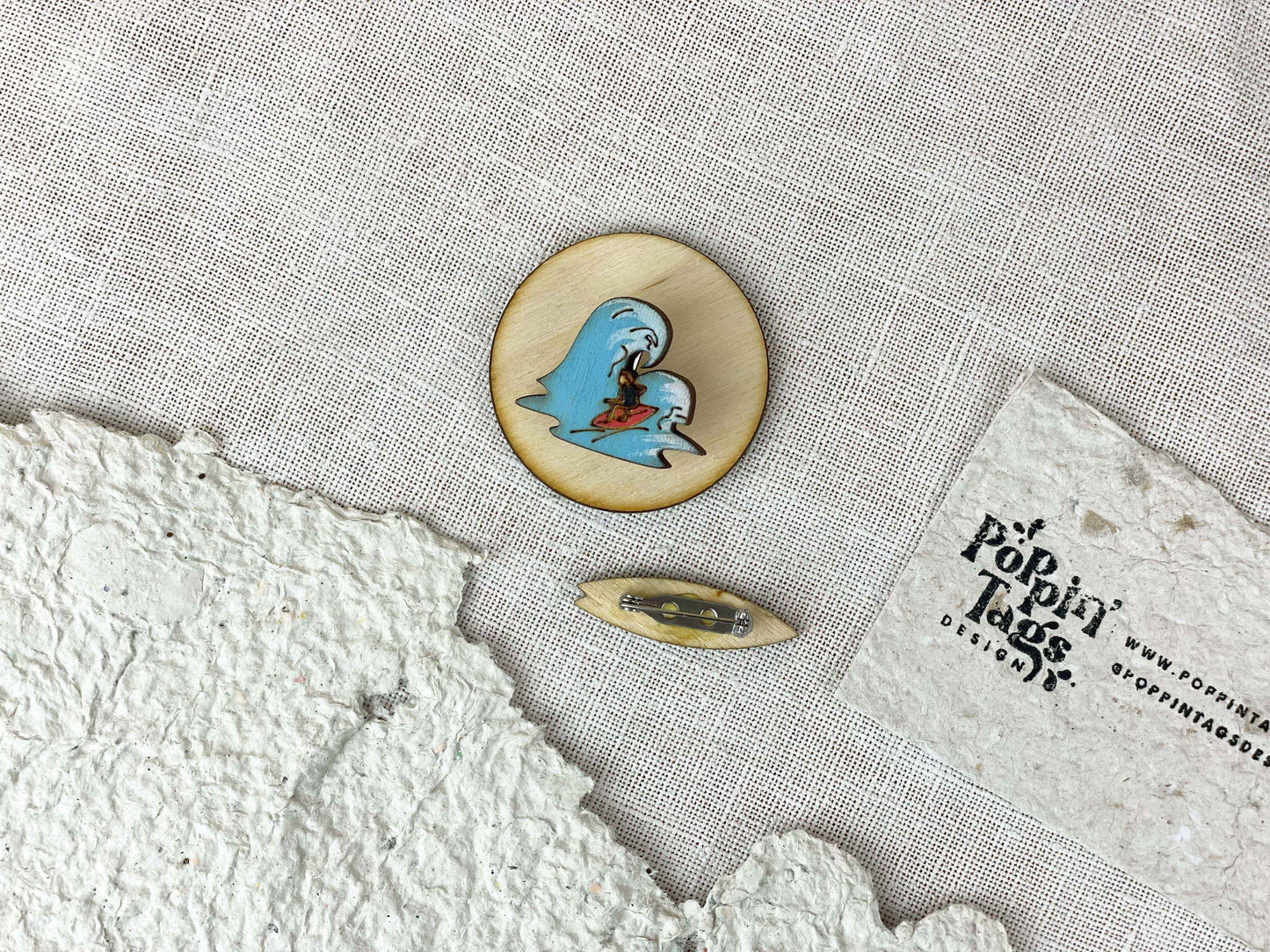 Paired Brooches: Surf
