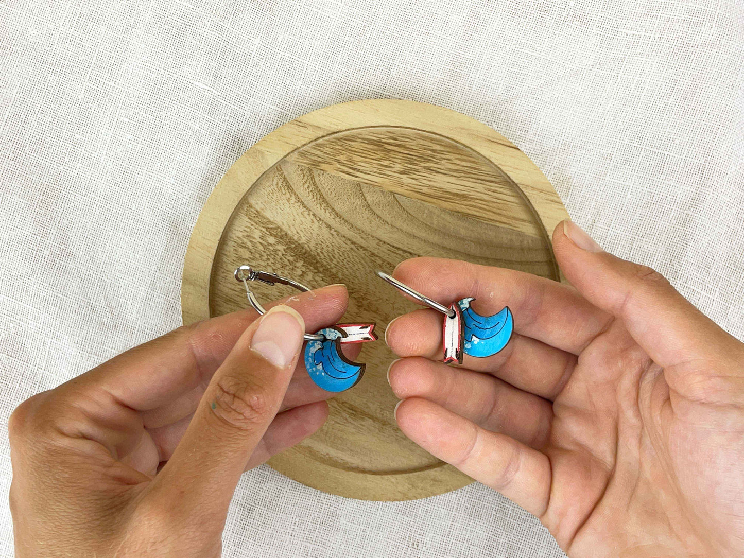 Hoop Earrings: Surf