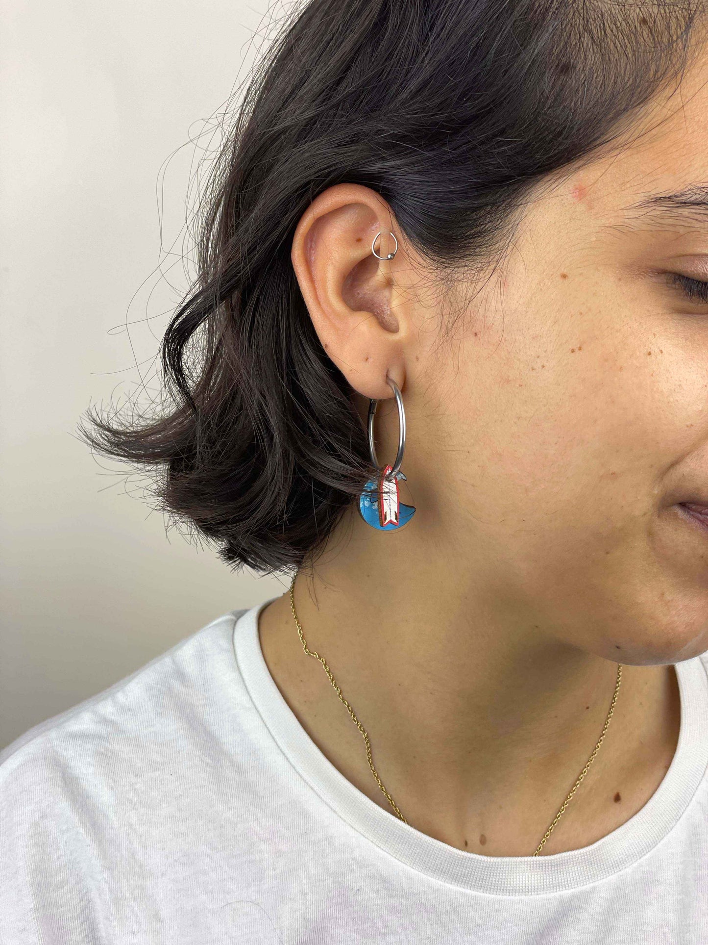 Hoop Earrings: Surf