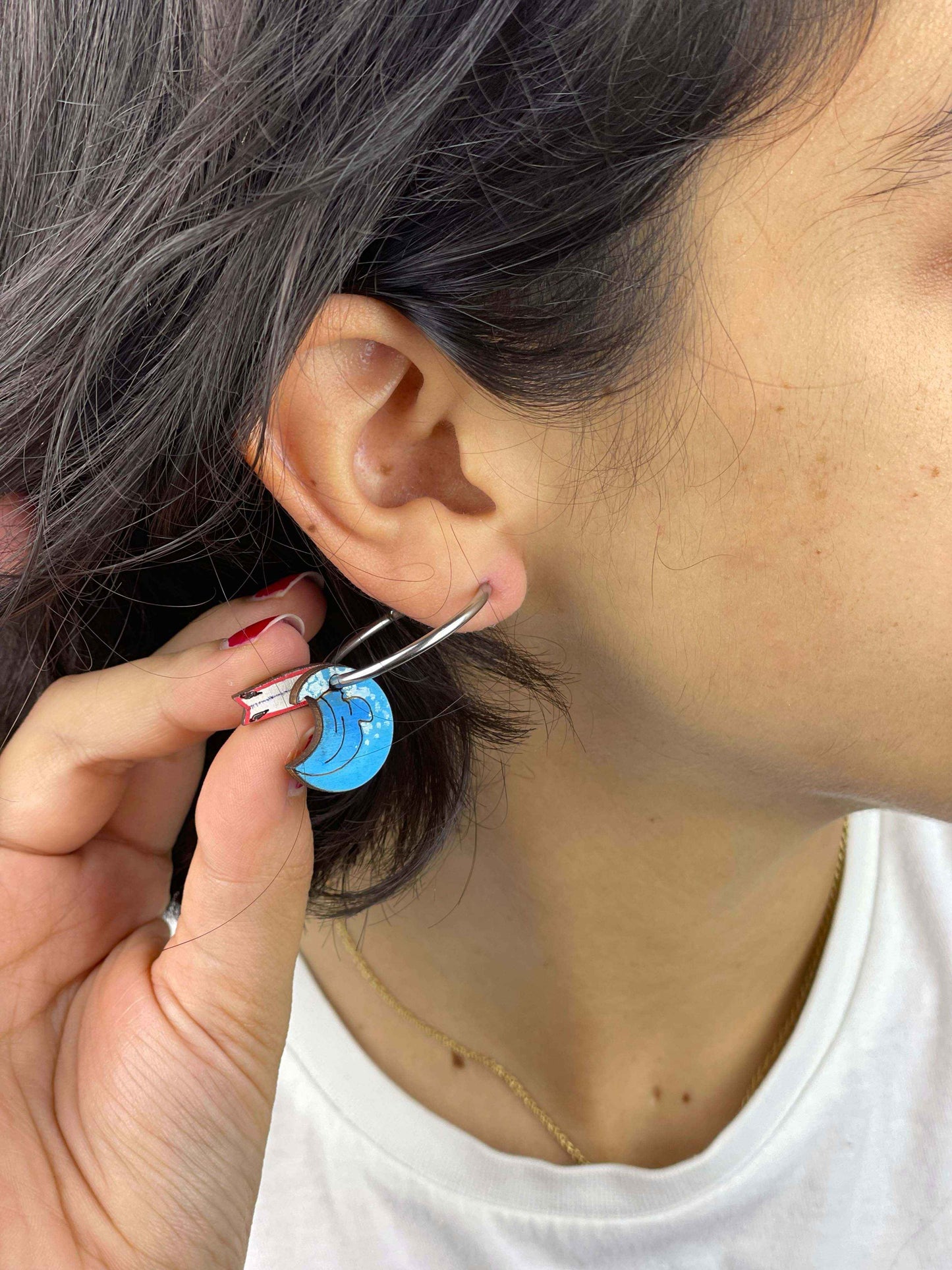 Hoop Earrings: Surf