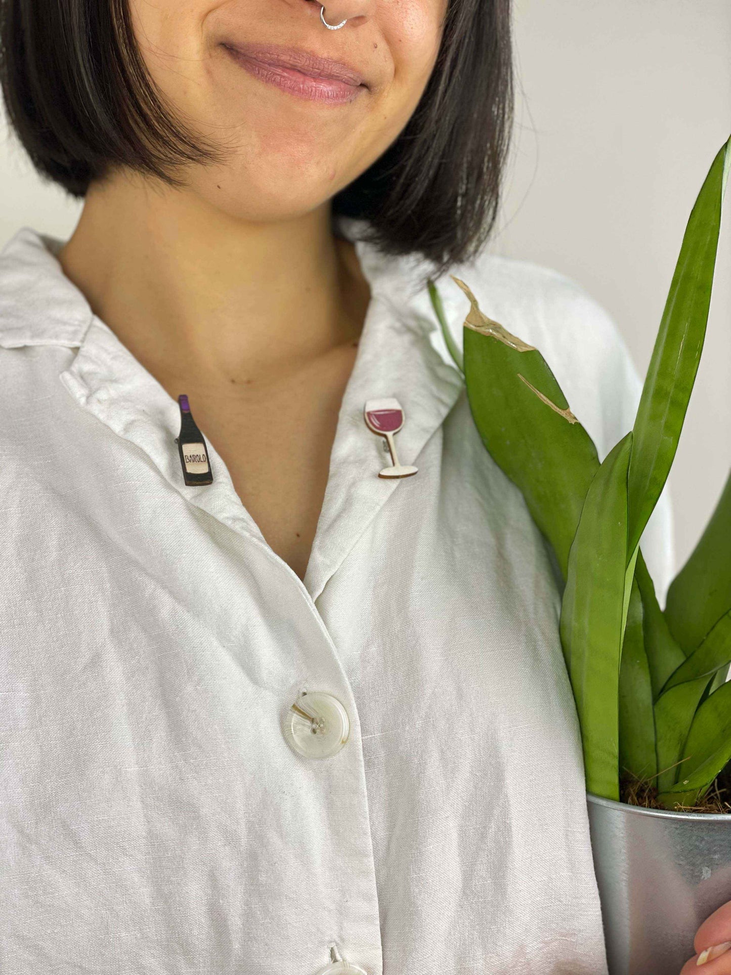 Paired Brooches: Wine