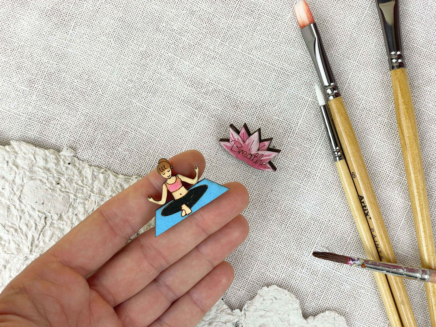 Paired Brooches: Yoga