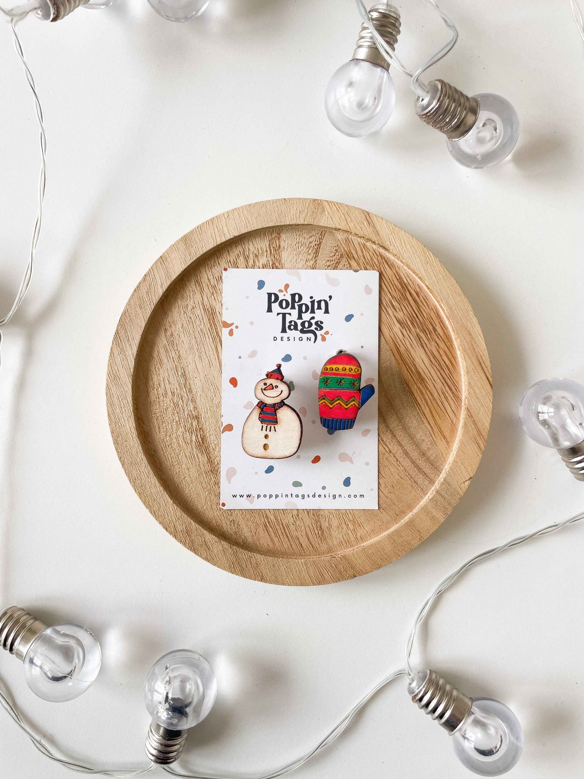 Paired Brooches: Christmas Time