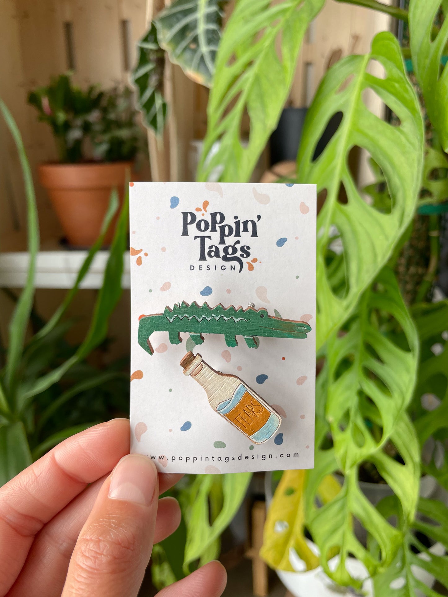 Paired Brooches: Crocodile Tears