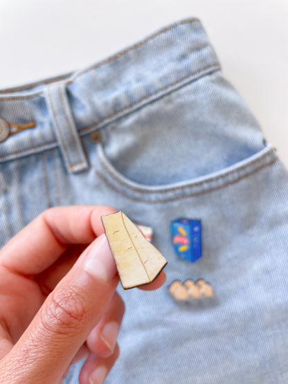 Brooches in set: Pasta Carbonara