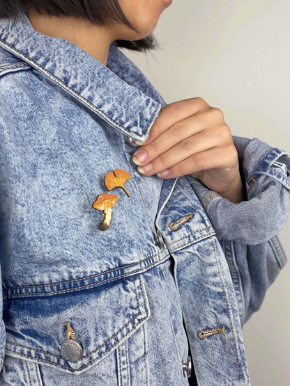 Paired Brooches: Autumn