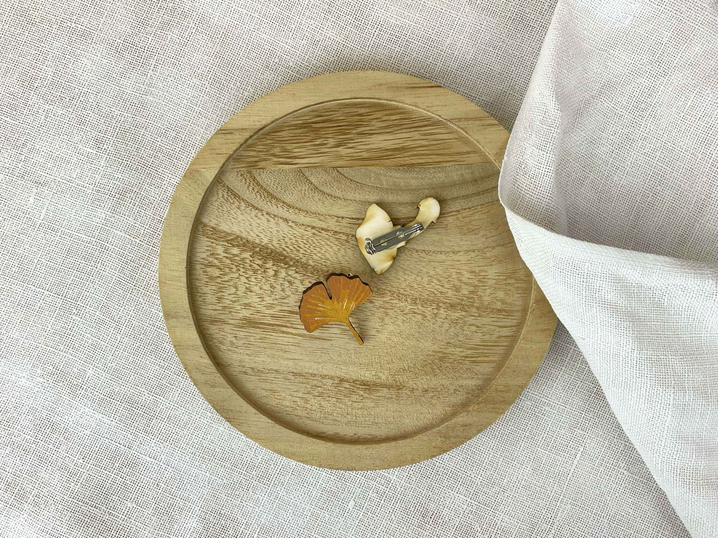 Paired Brooches: Autumn