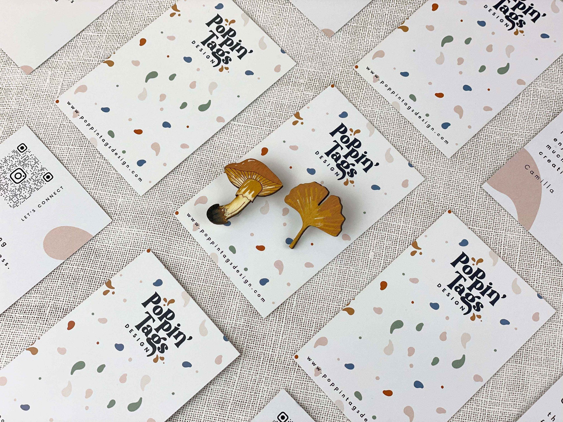 Paired Brooches: Autumn