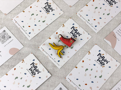 Paired Brooches: Banana Peel