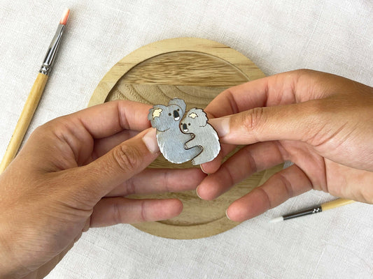 Paired Brooches: Koala