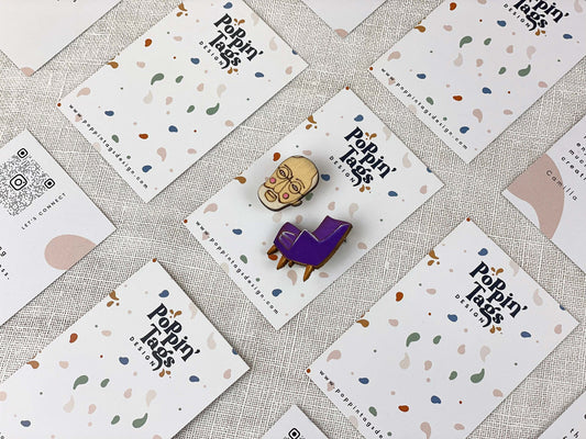 Paired Brooches: Sigmund Freud