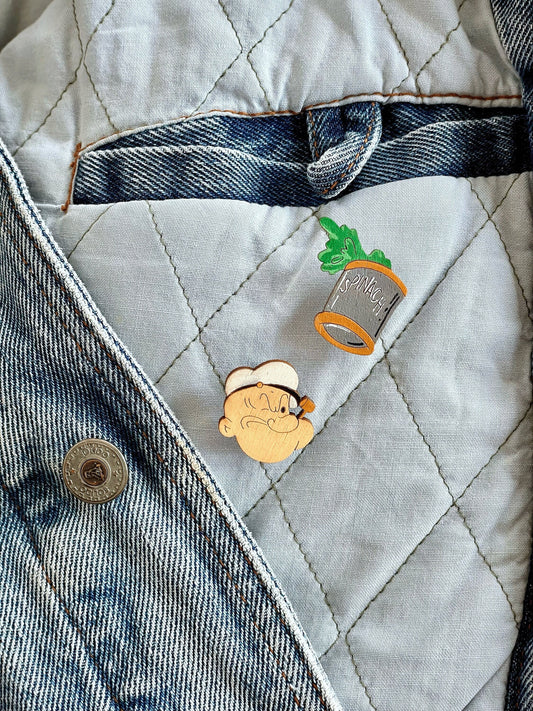 Paired Brooches: Popeye