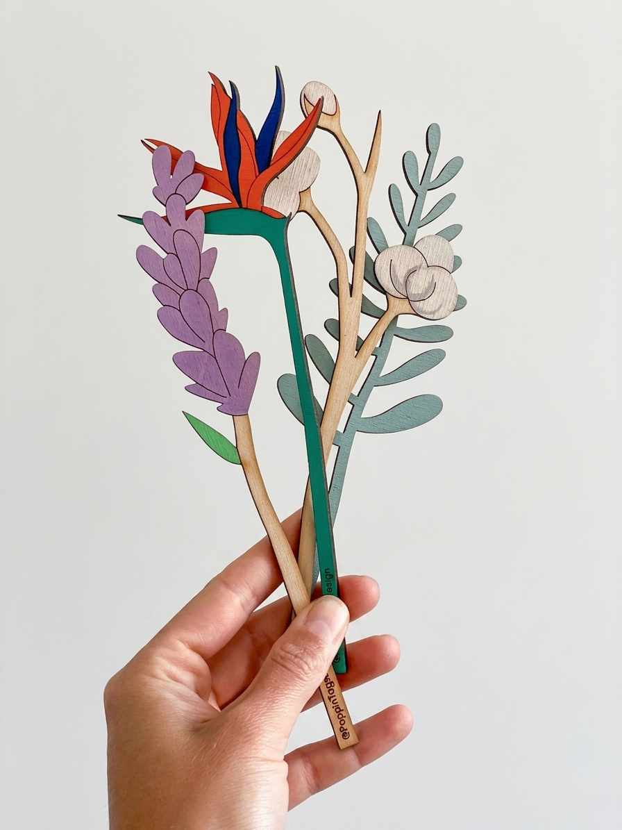 Wooden Wall Flowers