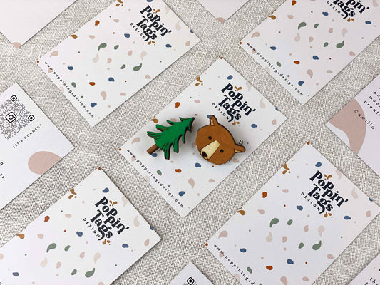 Paired Brooches: Forest