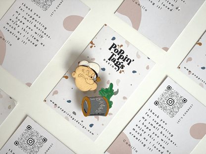 Paired Brooches: Popeye