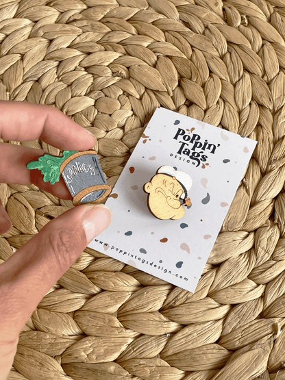 Paired Brooches: Popeye