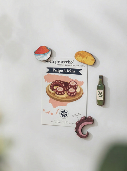 Magnets set: Spanish Recipes